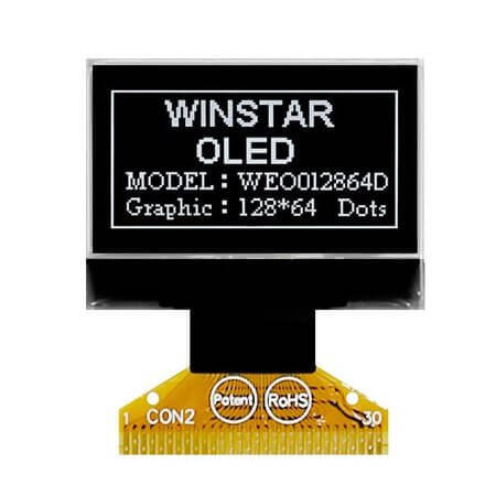 WEO012864DWPP3N00006 OLED COG 128X64 WHITE 0.96