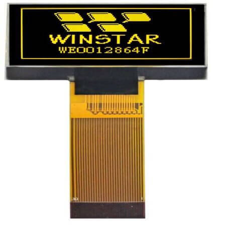 WEO012864FLPP3N00000 OLED COG 128X64 YELLOW 1.6