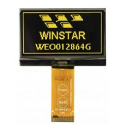 WEO012864GLPP3N00000 OLED COG 128X64 YELLOW 2.4