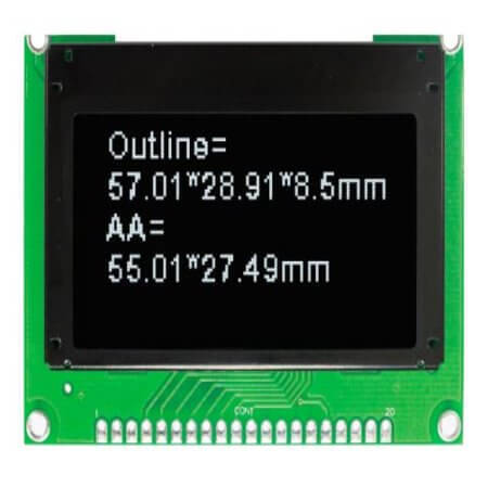 WEO012864JWPP3N00000 OLED COG 128X64 WHITE 2.42