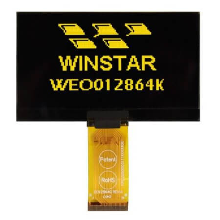 WEO012864KLPP3N00000 OLED COG 128X64 YELLOW 2.7