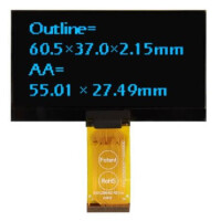 WEO012864KSPP3N00000 OLED COG 128X64 SKY BLUE 2.7