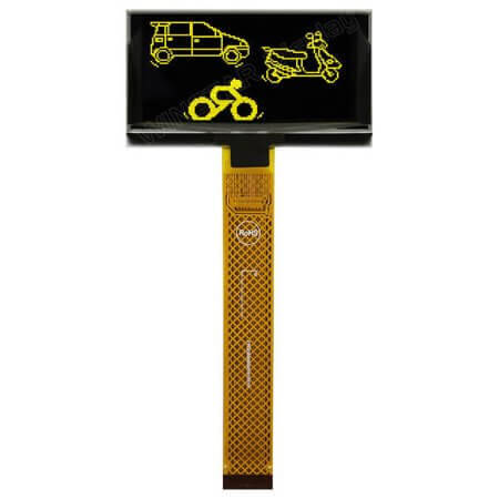 WEO012864QLPP3N00000 OLED COG 128X64 YELLOW 2.7