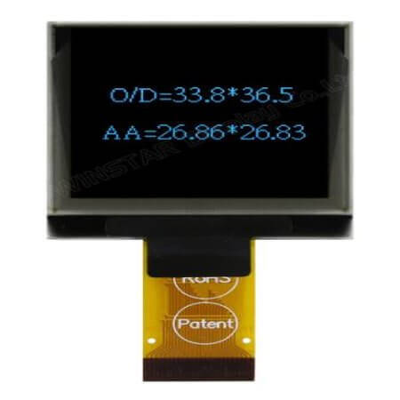WEO128128ASAP3N00000 OLED COG 128X128 SKY BLUE 1.5