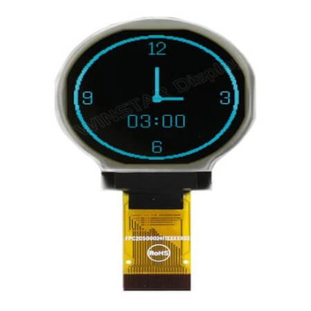 WEO128128BSPP3N00000 OLED COG 128X128 SKY BLUE 1.18