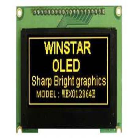 WEX012864ELPP3N00000 OLED GRAPHIC 128X64 YELLOW 2.4