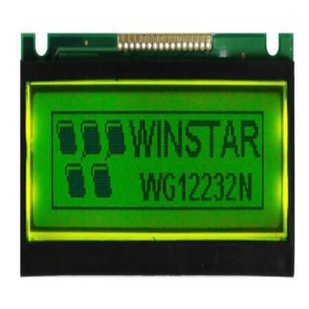 WG12232N-YYH-VGB# LCD GRAPHIC 122X32 STN POSITIVE YELLOW GREEN 3V - 1