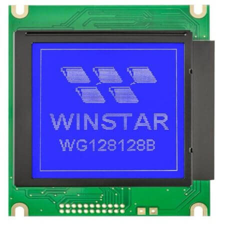 WG128128A-TMI-VZ# LCD GRAPHIC 128X128 STN NEGATIVE BLUE 5V - 1