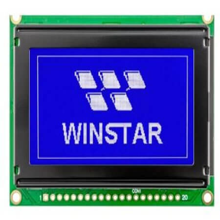 WG12864B-TMI-V#N LCD GRAPHIC 128X64 STN NEGATIVE BLUE 5V - 1