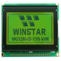WG12864B-YYH-V#N LCD GRAPHIC 128X64 STN POSITIVE YELLOW GREEN 5V - 1