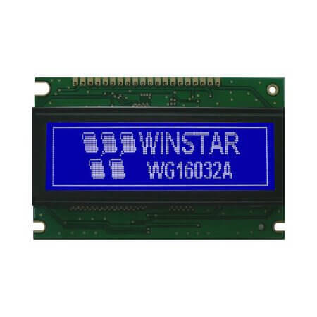 WG16032A-TMI-V#A LCD GRAPHIC 160X32 STN NEGATIVE BLUE 5V - 1