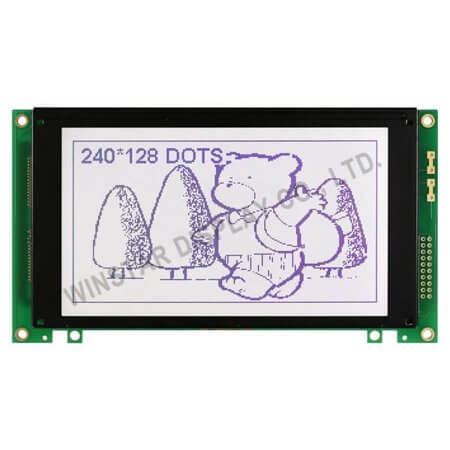 WG240128A-FMI-VZ# LCD GRAPHIC 240X128 STN NEGATIVE BLUE 5V - 1