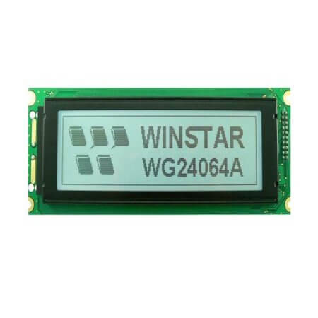 WG24064A-YYH-VZ# LCD GRAPHIC 240X64 STN POSITIVE YELLOW GREEN 5V - 1