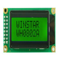 WH0802A-NYH-CT# LCD CHARACTER 8X2 STN POSITIVE YELLOW GREEN 5V - 1