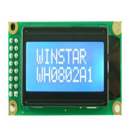 WH0802A1-TMI-ET# LCD CHARACTER 8X2 STN NEGATIVE BLUE 5V - 1
