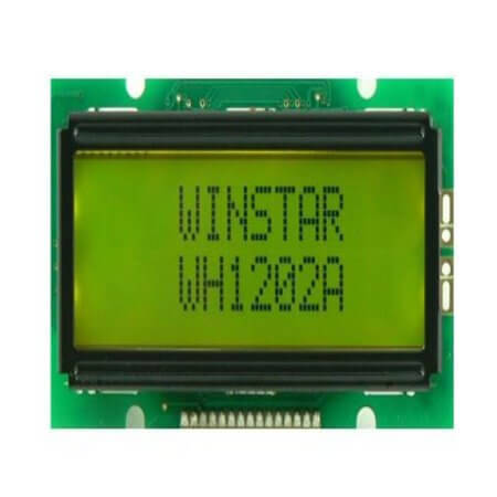 WH1202A-TGH-ET# LCD CHARACTER 12X2 STN POSITIVE GREY 5V - 1