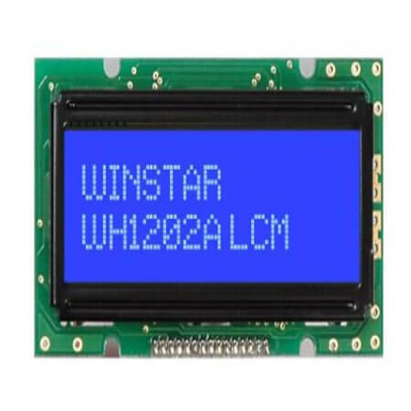 WH1202A-TMI-ET# LCD CHARACTER 12X2 STN NEGATIVE BLUE 5V - 1