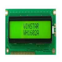 WH1601A-YYH-JTK# LCD CHARACTER 16X1 STN POSITIVE YELLOW GREEN 5V - 1
