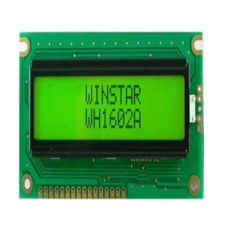 WH1601A-YYH-JTK# LCD CHARACTER 16X1 STN POSITIVE YELLOW GREEN 5V - 1