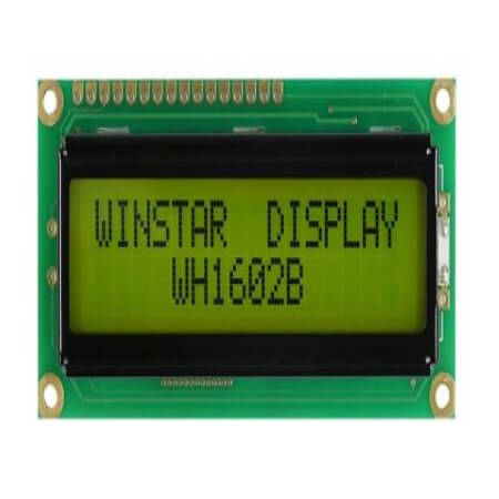 WH1602B-YYH-ETKV#000 LCD CHARACTER 16X2 STN POSITIVE YELLOW GREEN 3.3V - 1
