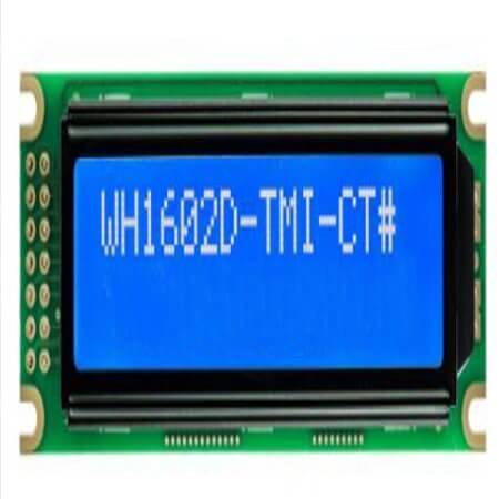 WH1602D-TMI-CT# LCD CHARACTER 16X2 STN NEGATIVE BLUE 5V - 1