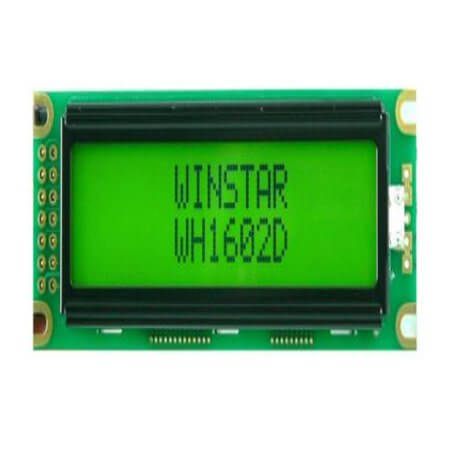WH1602D-YYH-JT# LCD CHARACTER 16X2 STN POSITIVE YELLOW GREEN 5V - 1