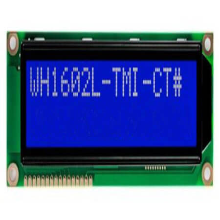 WH1602L-TMI-ET# LCD CHARACTER 16X2 STN NEGATIVE BLUE 5V - 1