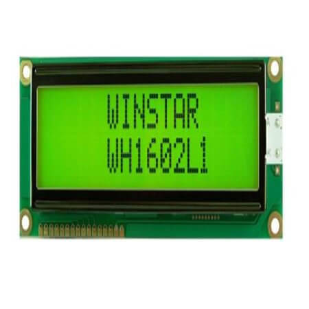 WH1602L1-YYH-JT# LCD CHARACTER 16X2 STN POSITIVE YELLOW GREEN 5V - 1