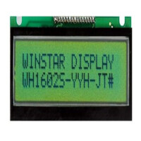 WH1602S-YYH-JT LCD CHARACTER 16X2 STN POSITIVE YELLOW GREEN 3.7V - 1