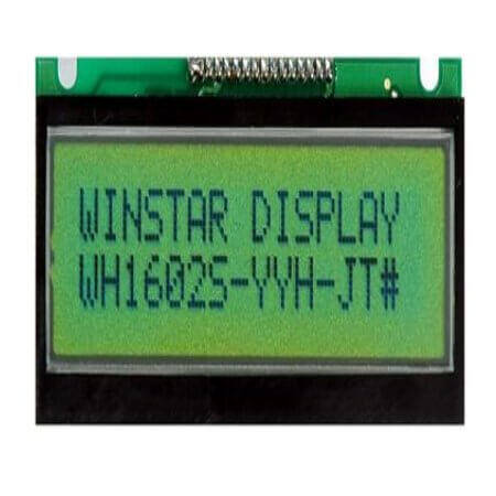 WH1602S-YYH-JT LCD CHARACTER 16X2 STN POSITIVE YELLOW GREEN 3.7V - 1