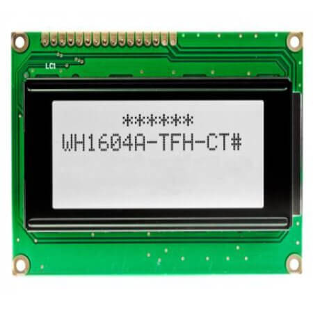 WH1604A-TFH-ET# LCD CHARACTER 16X4 FSTN POSITIVE 5V - 1