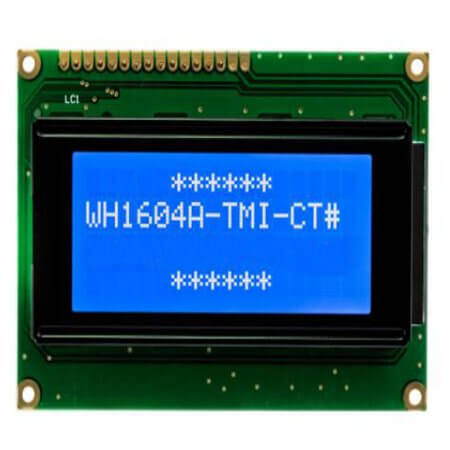 WH1604A-TMI-CT# LCD CHARACTER 16X4 STN NEGATIVE BLUE 5V - 1