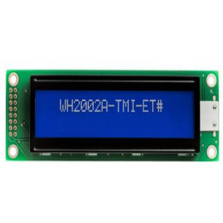 WH2002A-TMI-JT# LCD CHARACTER 20X2 STN NEGATIVE BLUE 5V - 1