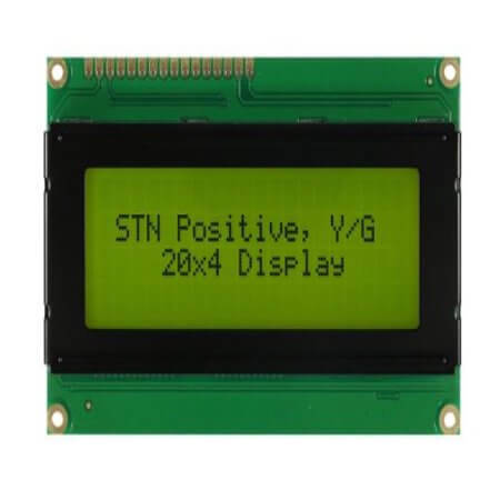 WH2004A-YYH-JT# LCD CHARACTER 20X4 STN POSITIVE YELLOW GREEN 5V - 1