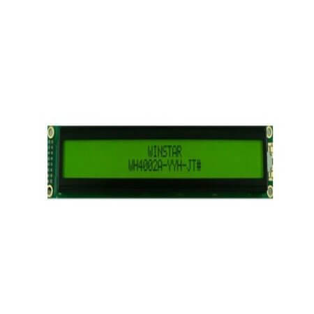 WH4002A-YYH-CT# LCD CHARACTER 40X2 STN POSITIVE YELLOW GREEN 5V - 1