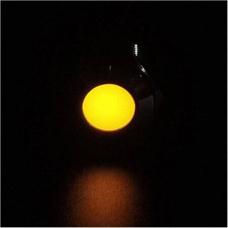 White 10-24V 19mm LED Metal Indicator Light - 1