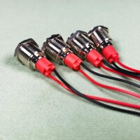 White 3V AD22C-12 LED Metal Indicator Light - 2