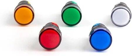 White AC/DC24V 22mm AD16-22DS LED Power Pilot Signal Light Lamp - 4
