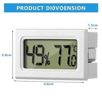 White FY-11 Mini Digital LCD Environment DIY Thermometer With Battery - 2