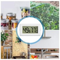 White FY-11 Mini Digital LCD Environment DIY Thermometer With Battery - 4