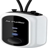 White Hanging Neck Air Purifier Mini Rechargeable Air Purifier Necklace - 2