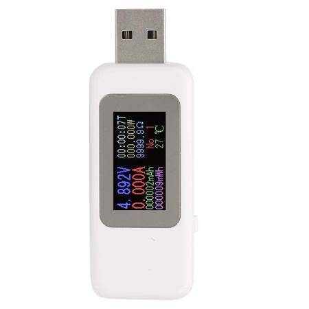 White KWS-MX19 USB Tester DC4V-30V 0-5A Current Voltage Meter Timing Ammeter - 3