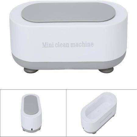 White Mini Ultrasonic Clean Jewelry Watch Glasses Cleaner Machine (Without Battery) - 2