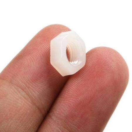 White Nylon Nut M3 - 4