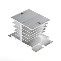  White Single Phase Solid State Relay SSR Heat Sink Base Small Type Heat Radiator For 10A To 40A Size:80x50x50MM - 2