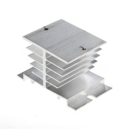  White Single Phase Solid State Relay SSR Heat Sink Base Small Type Heat Radiator For 10A To 40A Size:80x50x50MM - 2