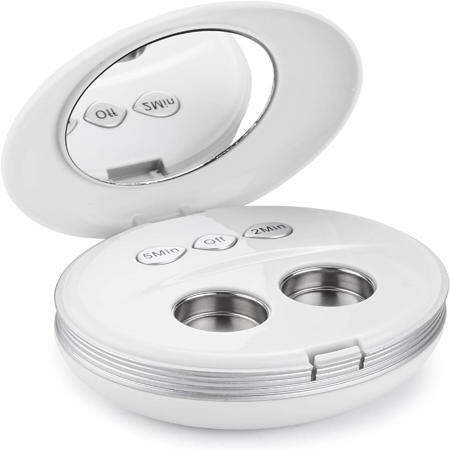 White Ultrasonic Contact Lens Cleaner Mini Eyeglasses Cleaning Machine - 1