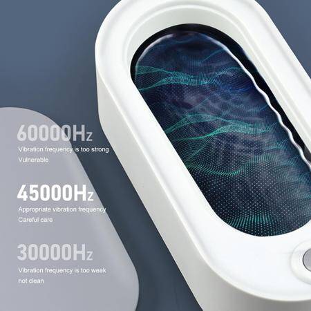White USB Mini Ultrasonic Cleaner Machine (With Battery) - 6