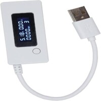 White USB Tester Current DetecTor And Voltmeter With LCD Screen MoniTors Mobile Power Capacity Without Packing - 2