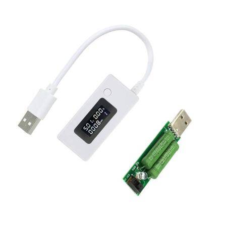 White USB Tester With Load Current DetecTor And Voltmeter With LCD Screen MoniTors Mobile Power Capacity Without Packing - 2